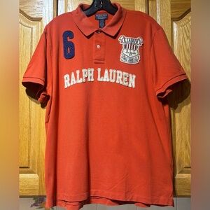 Polo Ralph Lauren Jeans Men's Orange Spell Out Polo Shirt XL